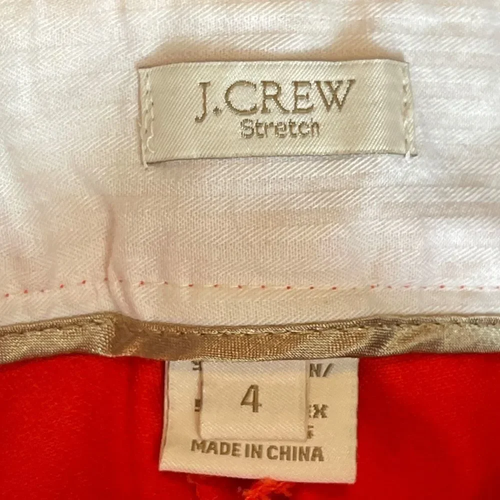 J. Crew Minnie Stretch Pants‎ Red